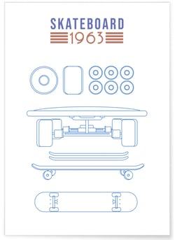 Affiche Skate brevet | A3 : 29,7x42cm
