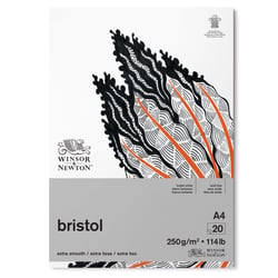 Bloc papier bristol - Extra lisse - A4 - 250g - 20 feuilles - Winsor et Newton
