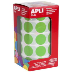 Apli Agipa - Gommettes rouleau Rond Ø 20 mm vert clair x 1 770
