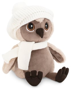 Peluche Hibou avec bonnet blanc et écharpe Sonya 20 cm - Orange Toys Life