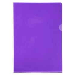 Sachet de 10 pochettes coin PVC lisse haute résistance 13/100e - A4 - Violet - x 10 - Exacompta