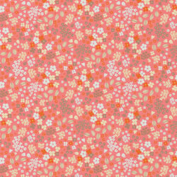 Tissu Coton imprimé Doaby Sorbet sur fond Saumon