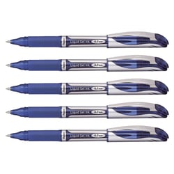 Lot de 5 stylos roller à encre gel EnerGel BL57 - Bleu