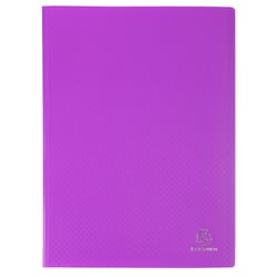 Protège-documents en polypropylène 5/10e OPAK pochettes Cristal 40 vues - A4 - Violet - x 20 - Exacompta