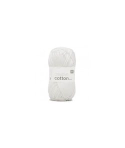 Pelotes de fil à tricoter CREATIVE COTTON ARAN de Rico Design - Laissez libre cours à votre créativité avec douceur et style ! 80 Blanc