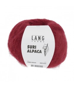 Pelote de 100% Alpaga SURI ALPACA - 25GR - Lang Yarns 0060 Rouge