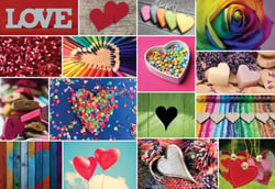 Puzzle 1000 pièces - Collage - Love in Color - Bluebird Puzzle