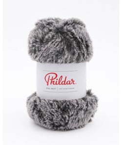 Pelote de fourrure à tricoter PHIL INUIT - 100GR - Phildar Dark Noir