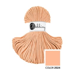 Corde macramé Bobbiny - Tressée Junior - Coton recyclé - Nude - 3 mm x 100 m