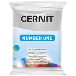 Pâte polymère - Opaque - A cuire - Pâte à modeler - Gris - Bloc de 56g - Cernit - Number one