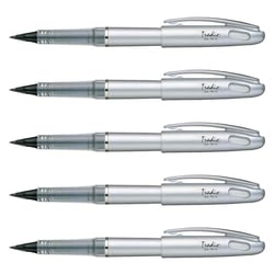 Lot de 5 stylos feutres d'écriture - PENTEL - Tradio TRJ74 - Encre noire - Pointe ogive 0,4-0,7 mm