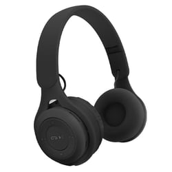 Casque Audio Bluetooth Jaune Pliable Avec Micro Basse Puissante Longue Autonomie Noir YONIS