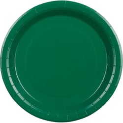 6 Assiettes Vert Foncé Ø23 cm - En carton
