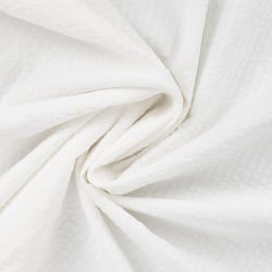 Tissu Seersucker Coton uni Blanc