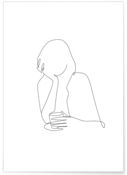 Affiche Line Art Women 8 | A3 : 29,7x42cm