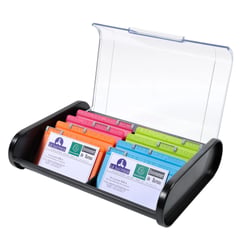 Fichier pour cartes de visite Topline - 60x245x180 mm - Noir - Exacompta