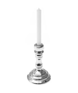 Bougeoir miniature argenté, 4 cm pour le monde des lutins - Rico Design Gris