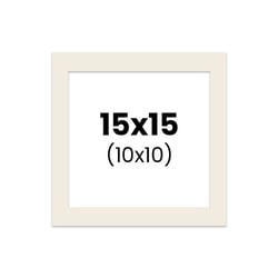 Passe-partout - Blanc cassé - 15x15cm - Photo 10x10cm - Pour cadre - Encadrement
