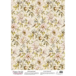 Feuille papier calque, papier velin scrapbooking Fabrika Decoru 30 x 42 cm FLEUR FEUILLAGE 0171