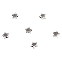 Perle métallique Étoile 5mm ø - argenté