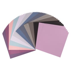 Papier cartonné - 30,5 x 30,5 cm - 216 g - 12 couleurs assorties - Lisse - Florence - 60 feuilles