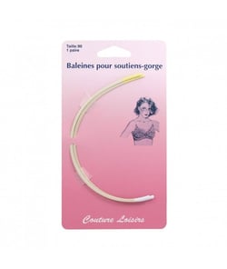 Baleines pour soutiens-gorge X 2 taille 90 - Distrifil Rose