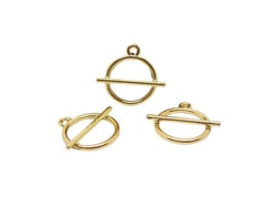4 Breloques rondes géométriques -  20*19mm -  doré