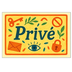 Plaque de porte métal privé