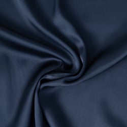 Tissu Viscose Olivia touché Satin uni  Bleu marine