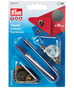 Boutons pression Anorak sans couture plat 20 mm brunis - Prym Bruni mat