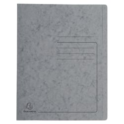 Chemise à lamelle carte lustrée 355gm2 - A4 - Gris - x 25 - Exacompta