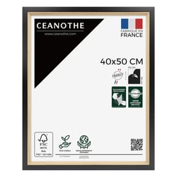 Cadre photo Actual bois noir 40x50 cm