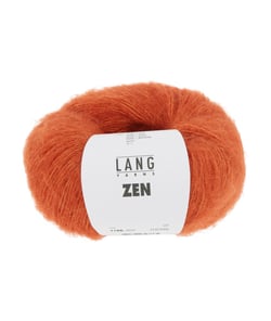 Pelote de Laine, Alpaga et Soie à tricoter ZEN - 25GR - Lang Yarns 0059 orange
