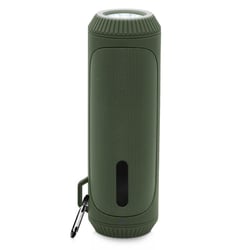 Enceinte Bluetooth Étanche Extérieure Avec Poignée Mousqueton et Lampe SOS Autonomie 7h Vert YONIS