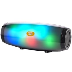 Enceinte Bluetooth Portable 5W Avec Lumière LED Dansante USB FM Subwoofer Noir YONIS
