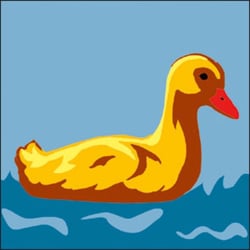 LUC - Kit canevas Soudan Canard 25x25cm