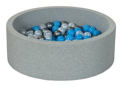 Piscine à balles Aire de jeu + 150 balles perle, argent, bleu clair - Velinda