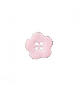 Bouton Coco laqué 4 trous Fleur 18mm - Prym Rose Clair