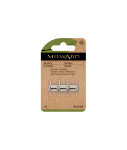 Lot de 3 Canettes Milward pour Machines Bernette, Celestial, Empisal, Frister & Rossman, Janome/New Home et Singer Gris