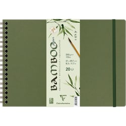 Carnet - Aquarelle - 21 x 29,7 cm - Spirale - 20 feuilles - Clairefontaine - Bamboo