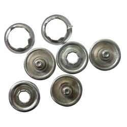 Graine Créative - Boutons pression argenté Ø 10mm 50 pièces