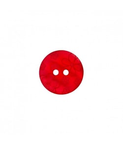 Bouton rond Fleurs 12 à 18mm 2 trous - Prym Rouge