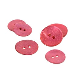 Lot de 3 boutons nacre paillettes fuchsia