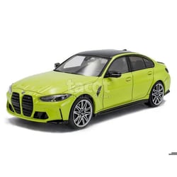 Voiture miniature de collection - SOLIDO - BMW M3 Berline Competition G80 2023 - Échelle 1/43 - Jaune Sao Paulo - Monté métal