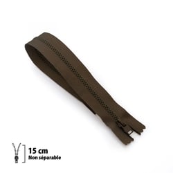 Fermeture éclair jupe Z12 - Non séparable métallique 4mm - 15 cm