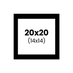 Passe-partout - Noir - 20x20cm - Photo 14x14cm - Pour cadre - Encadrement