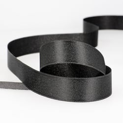 Disquette 25m Satin scintillant Noir/argent