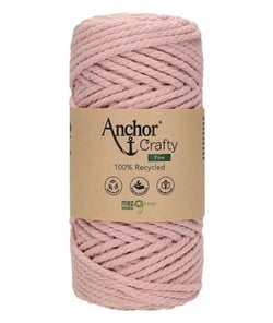 Corde de Coton Recyclé Macramé Anchor Crafty Fine - 250gr - Anchor 115 Rose