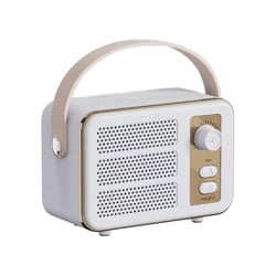 Mini Enceinte Bluetooth Retro HIFI Portable Son Stéréo Haute Fidélité Blanc YONIS