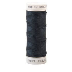 Fil à coudre polyester 100m made in France - bleu ptt 630